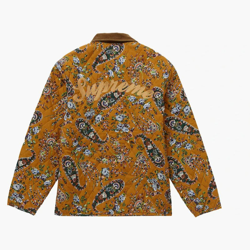 Supreme Quilted Paisley Jacket Mustard Paisley