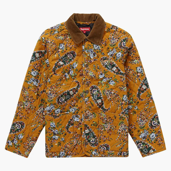 Supreme acolchado paisley chaqueta mostaza paisley