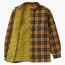 Camisa de franela a cuadros supreme acolchada oliva