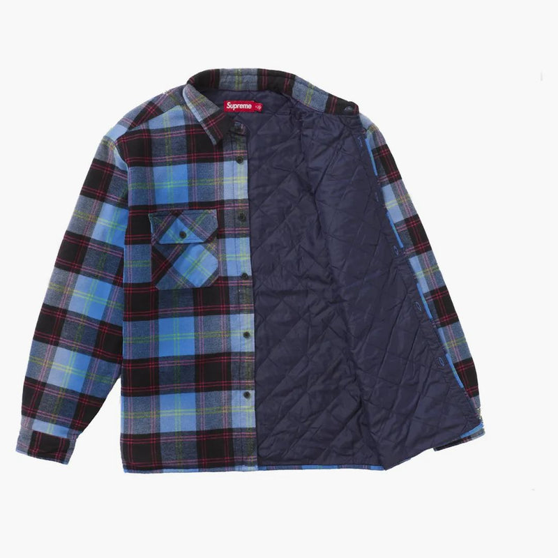 Supreme quiltad rutig skjorta blå