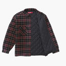 Supreme Quilted Plaid Shirt Gray