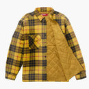 Supreme Quilted Plaid Shirt Yellow