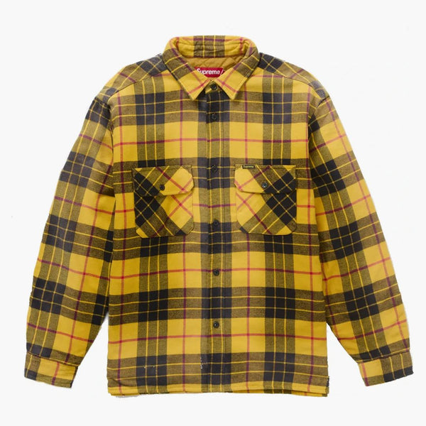 Supreme quiltad rutig skjorta gul