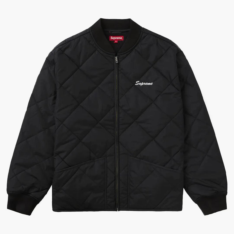 Supreme Quit your job quilted work jacket black