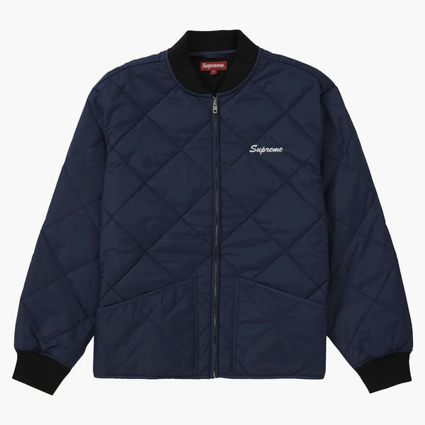 Supreme Avsluta din jobb quiltade arbetsjacka blå