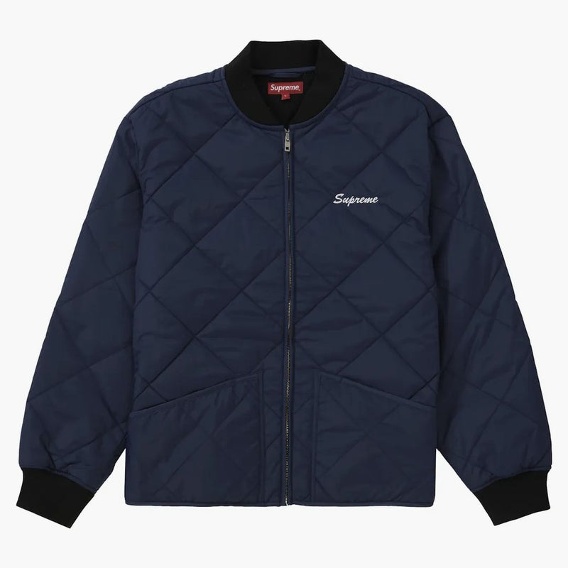 Supreme Avsluta din jobb quiltade arbetsjacka blå