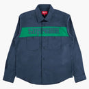 Supreme Racing Logo Work Shirt Navy