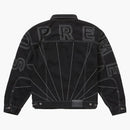Supreme Radial Embroidered Denim Trucker Jacket Black