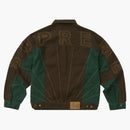Supreme Radial Embroidered Denim Trucker Jacket Brown