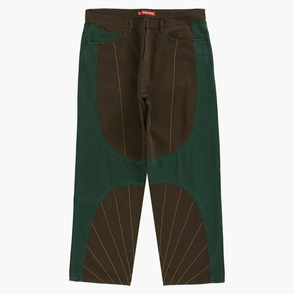 Supreme Radial Embroidered Loose Fit Jean Brown