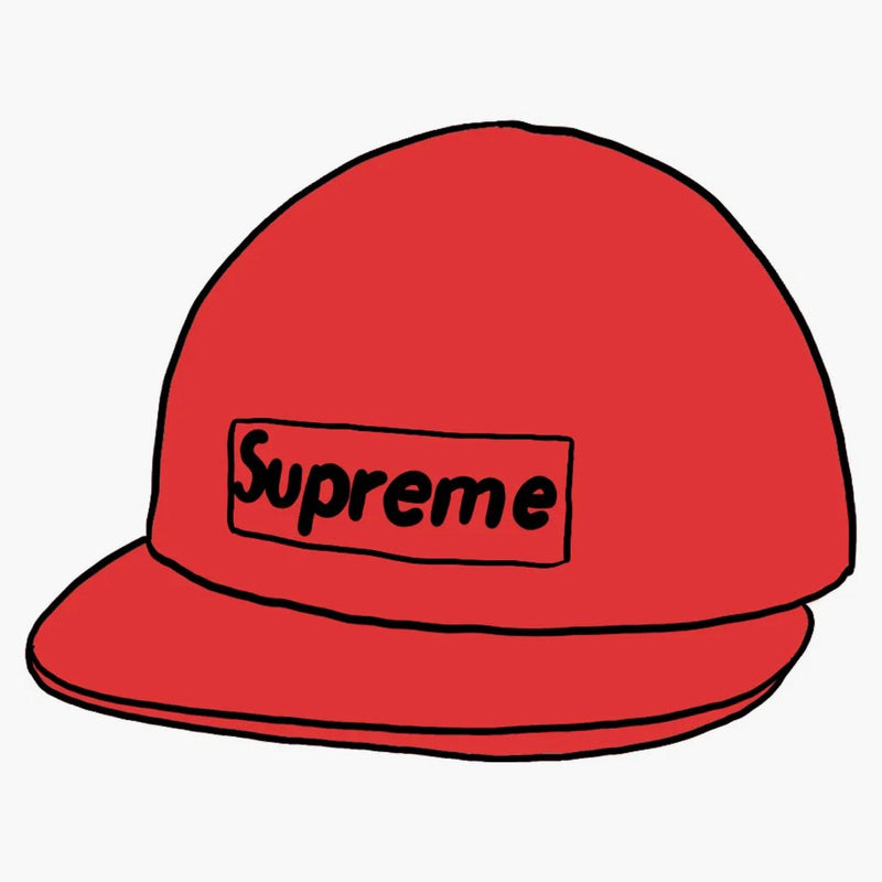 Supreme Raffia Camp Cap Red