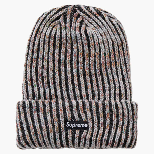 Supreme Rainbow Knit Loose Gauge Beanie Black