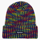 Supreme Rainbow Knit Loose Gauge Beanie (fw21) Navy