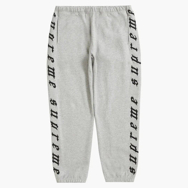 Supreme Raised Embroidery Sweatpant Heather Grey