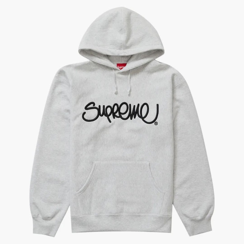Supreme Ratezed Handstyle Felpa con cappuccio Ash Grey
