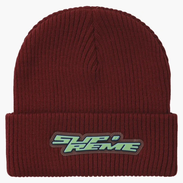 Najwyższa podniesiona logo Patch Beanie Czerwona