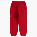 Supreme raised script sweatpant red