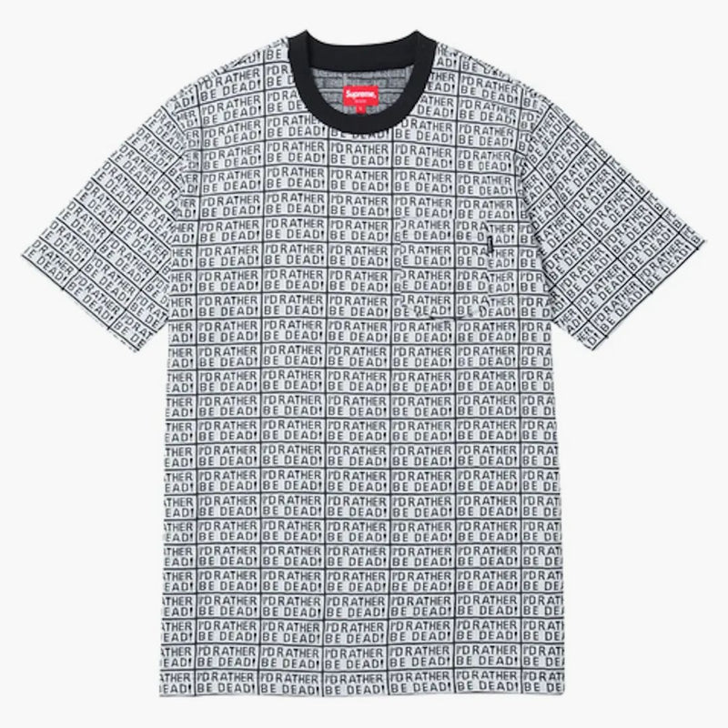 Supreme Rather Be Dead Ss Jacquard Top Black