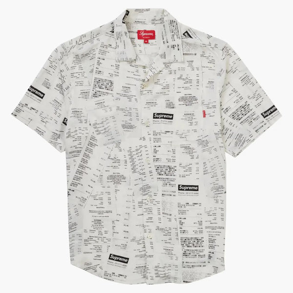 Supreme Recepts Rayon S/S Shirt White