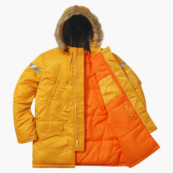 Supreme Reflective Cross N-3b Parka Yellow