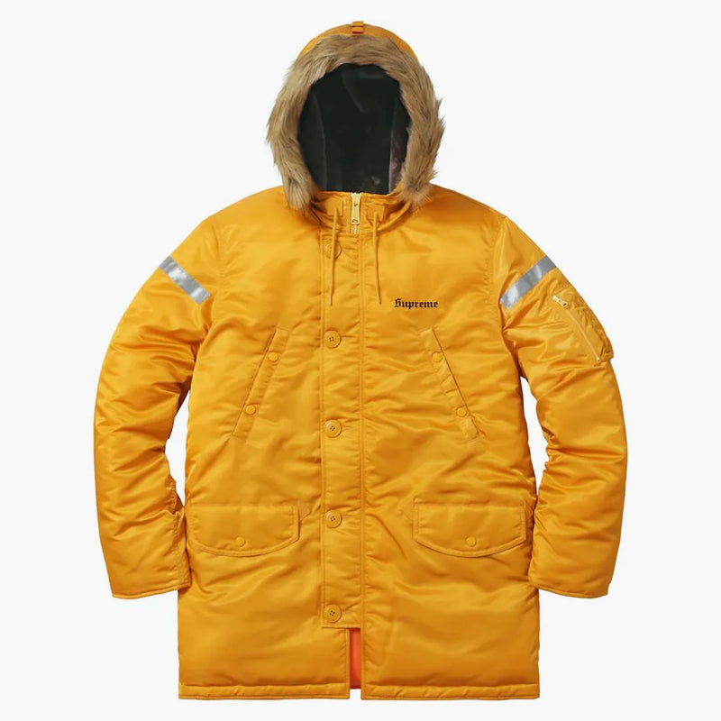 Supreme Reflective Cross N-3b Parka Yellow