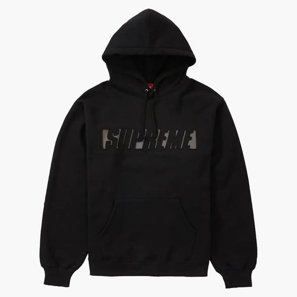 Supreme Reflective Cutout Hooded Sweatshirt Black