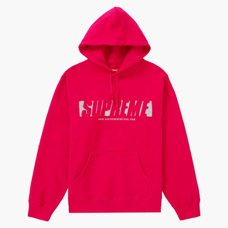 Suprema Felpa con cappuccio di ritaglio riflettente Fucsia