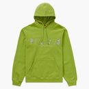 Supreme reflective cutout hooded sweatshirt lime