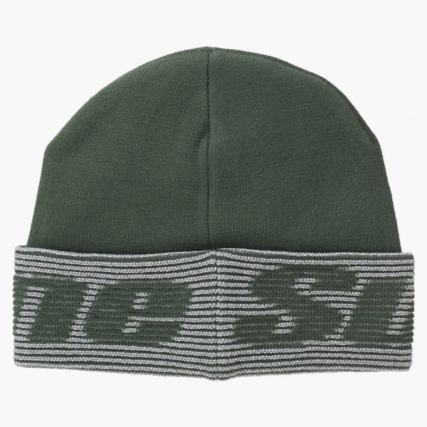 Nejvyšší reflexní Jacquard Beanie Dark Green