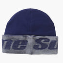 Supreme Reflective Jacquard Beanie Navy