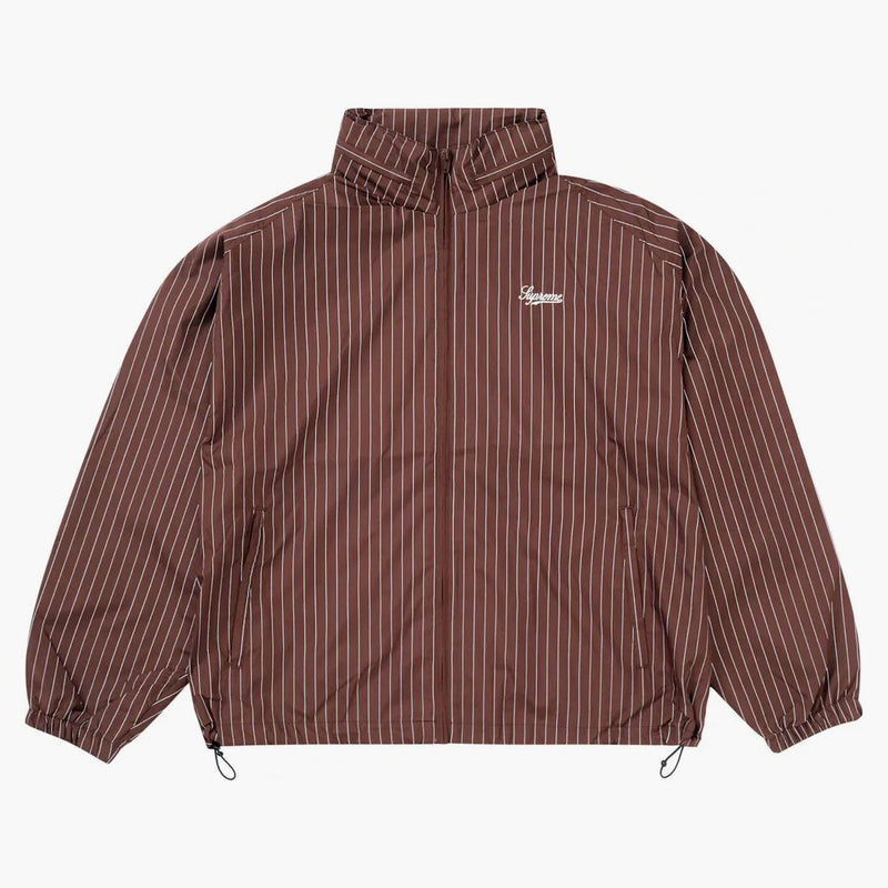 Nejvyšší reflexní pinstripe track bunda hnědá