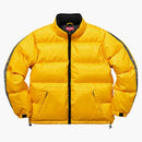 Supreme Reflective Sleeve Logo Puffy Jacket Yellow