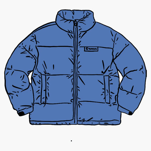 Supreme Reflective Speckled Down Jacket Royal