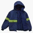Supreme Reflective Stripe Hooded Work Jacket Navy