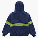Supreme Reflective Stripe Hooded Work Jacket Navy