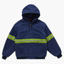 Supreme Reflective Stripe Hooded Work Jacket Navy