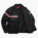 Chaqueta de trabajo de rayas reflectantes suprema negra