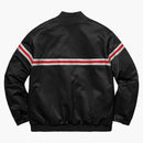 Chaqueta de trabajo de rayas reflectantes suprema negra