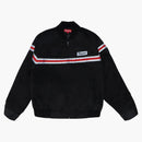 Chaqueta de trabajo de rayas reflectantes suprema negra