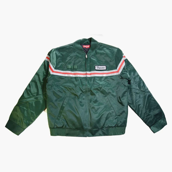 Supreme Reflective Stripe Work Jacket Dark Green