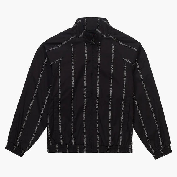 Supreme Reflective Text Track Jacket Black