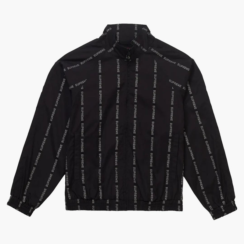 Supreme Reflective Text Track Jacket Black