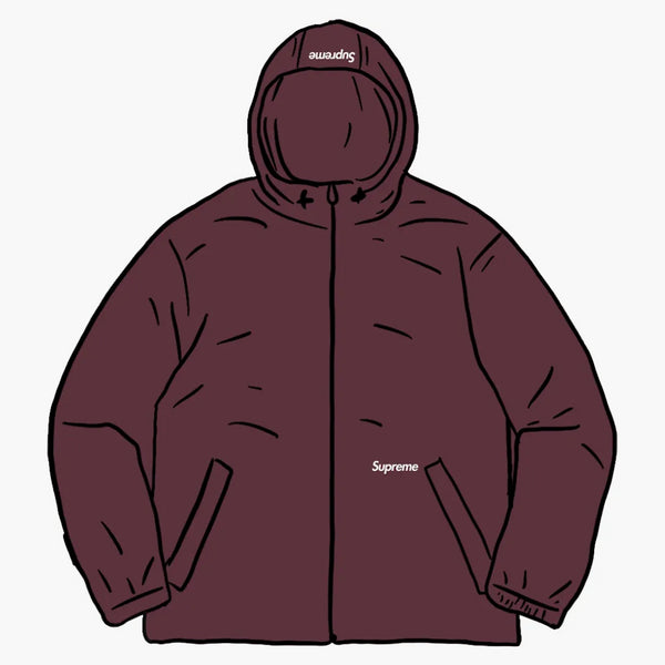 Supreme Reflective Zip Hooded Jacket Purple