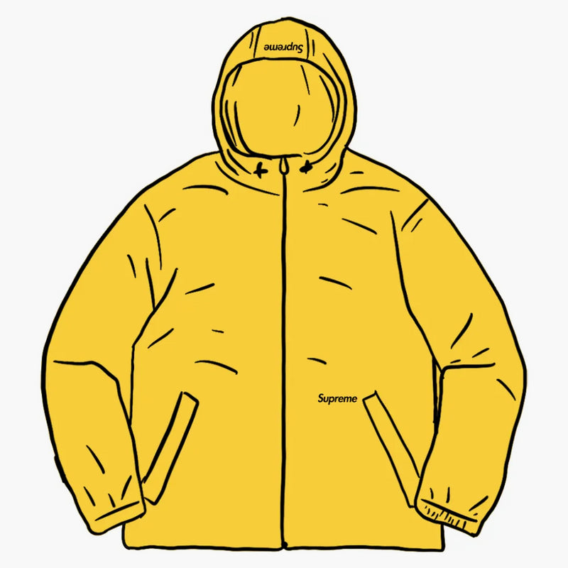 Supreme Reflective Zip Hooded Jacket Yellow