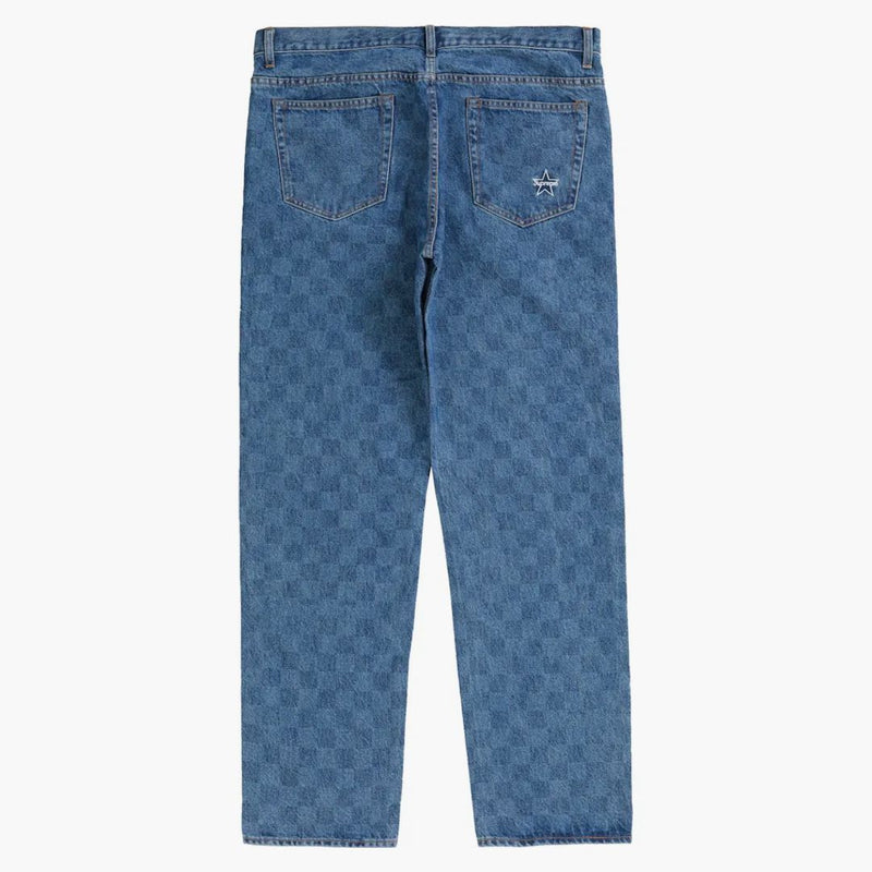 Nejvyšší pravidelný jean (FW20) promytý šachovník