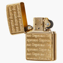 Supreme Repeat Engraved Zippo Gold