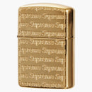 Supreme Repeat Engraved Zippo Gold