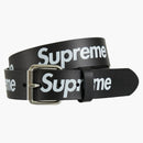 Supreme Repeat Leather Belt Black