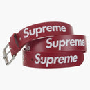 Supreme Repeat Leather Belt (fw25) Red
