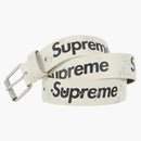 Supreme Repeat Leather Belt (fw25) White